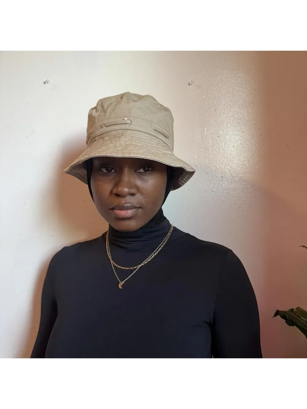 Y2K Tan Cotton Canvas Bucket Hat Utility Safari Boonie Sun Cap 23